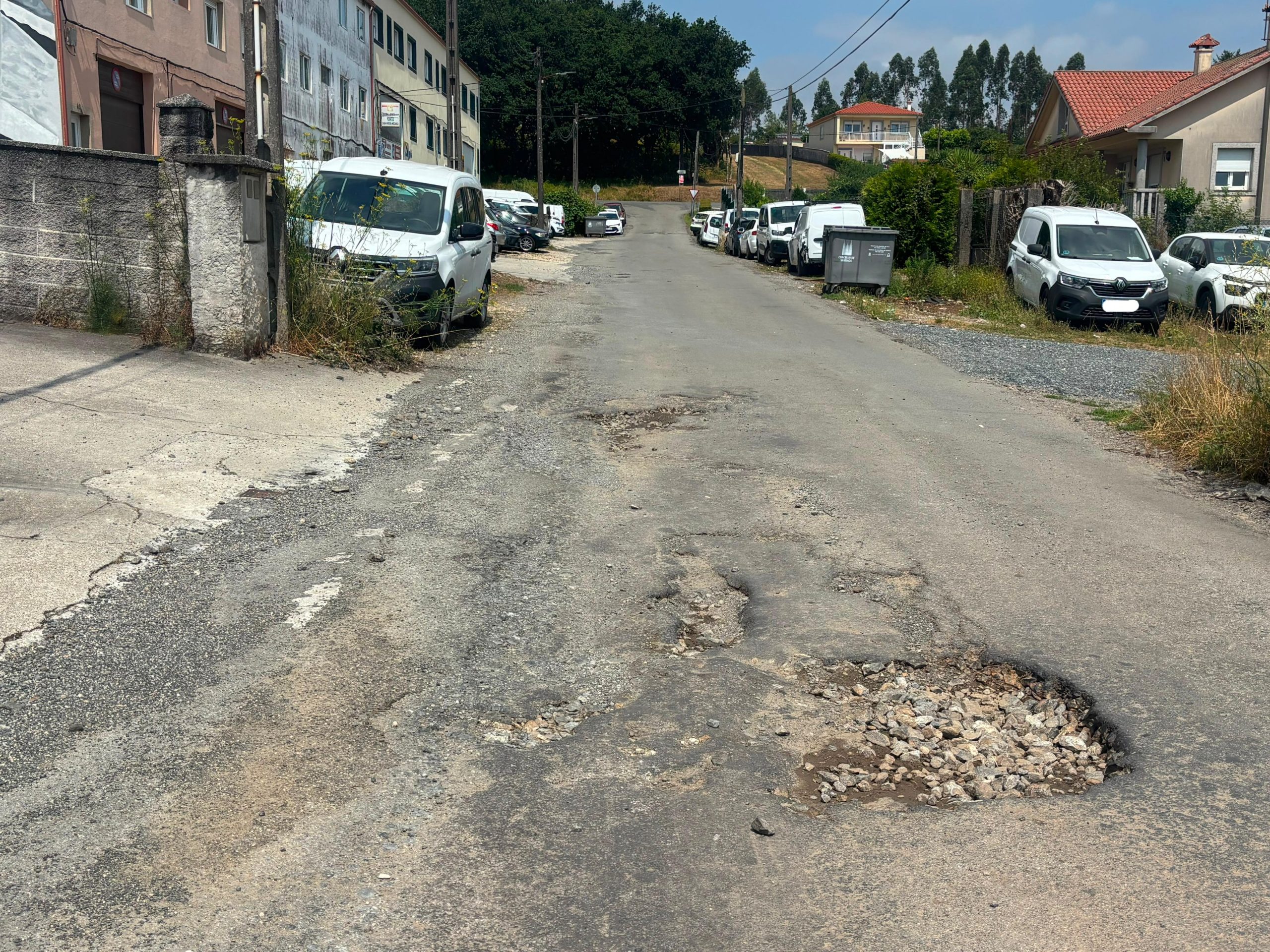 O PSdeG denuncia o abandono da rúa do Cubelo e esixe ao Goberno municipal a súa reparación inmediata